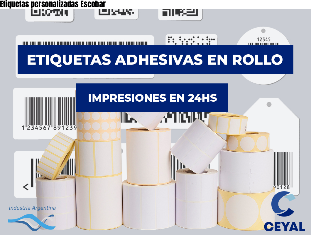 Etiquetas personalizadas Escobar