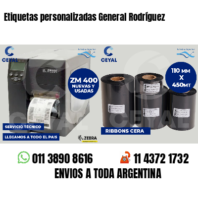 Etiquetas personalizadas General Rodríguez