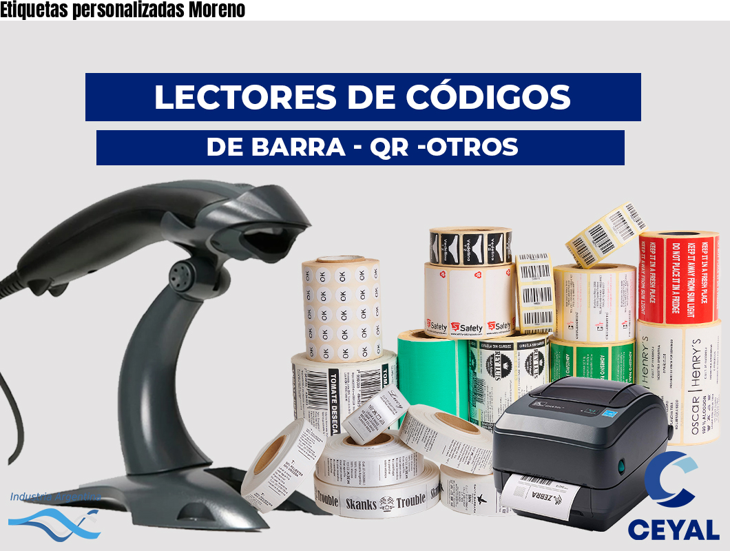 Etiquetas personalizadas Moreno