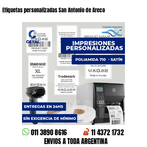 Etiquetas personalizadas San Antonio de Areco