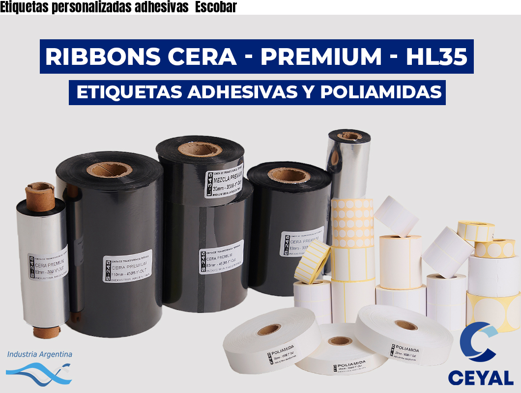 Etiquetas personalizadas adhesivas  Escobar