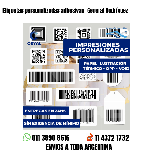 Etiquetas personalizadas adhesivas  General Rodríguez
