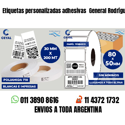 Etiquetas personalizadas adhesivas  General Rodríguez
