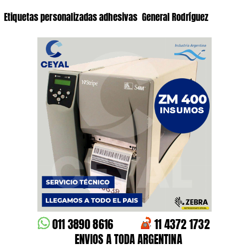 Etiquetas personalizadas adhesivas  General Rodríguez