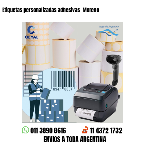 Etiquetas personalizadas adhesivas  Moreno