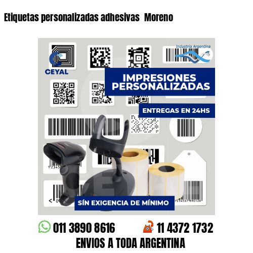 Etiquetas personalizadas adhesivas  Moreno