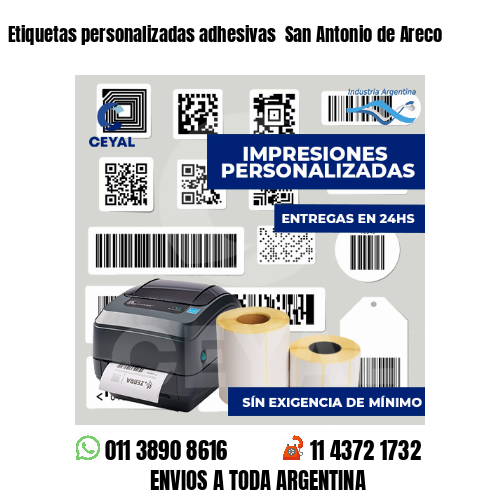 Etiquetas personalizadas adhesivas  San Antonio de Areco
