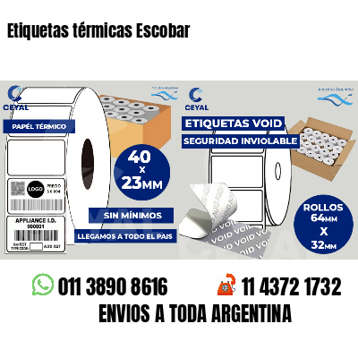 Etiquetas térmicas Escobar