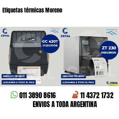 Etiquetas térmicas Moreno