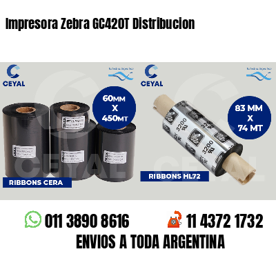 Impresora Zebra GC420T Distribucion
