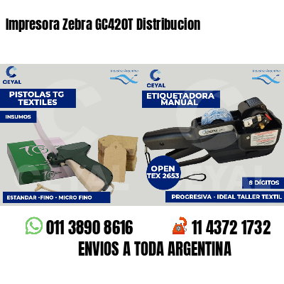 Impresora Zebra GC420T Distribucion