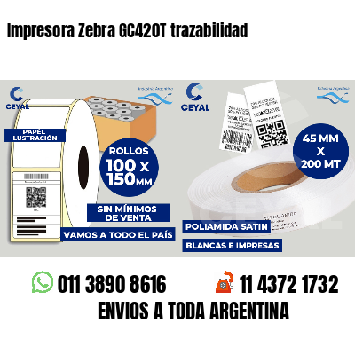 Impresora Zebra GC420T trazabilidad