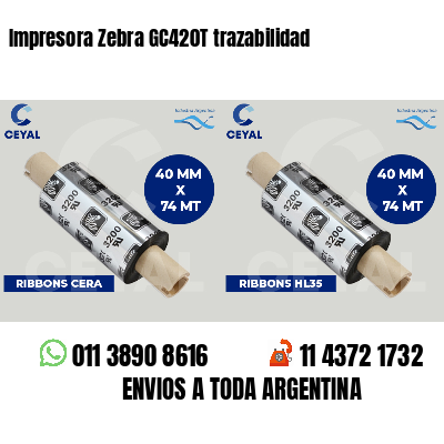 Impresora Zebra GC420T trazabilidad