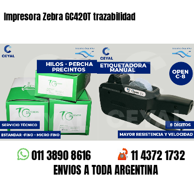 Impresora Zebra GC420T trazabilidad