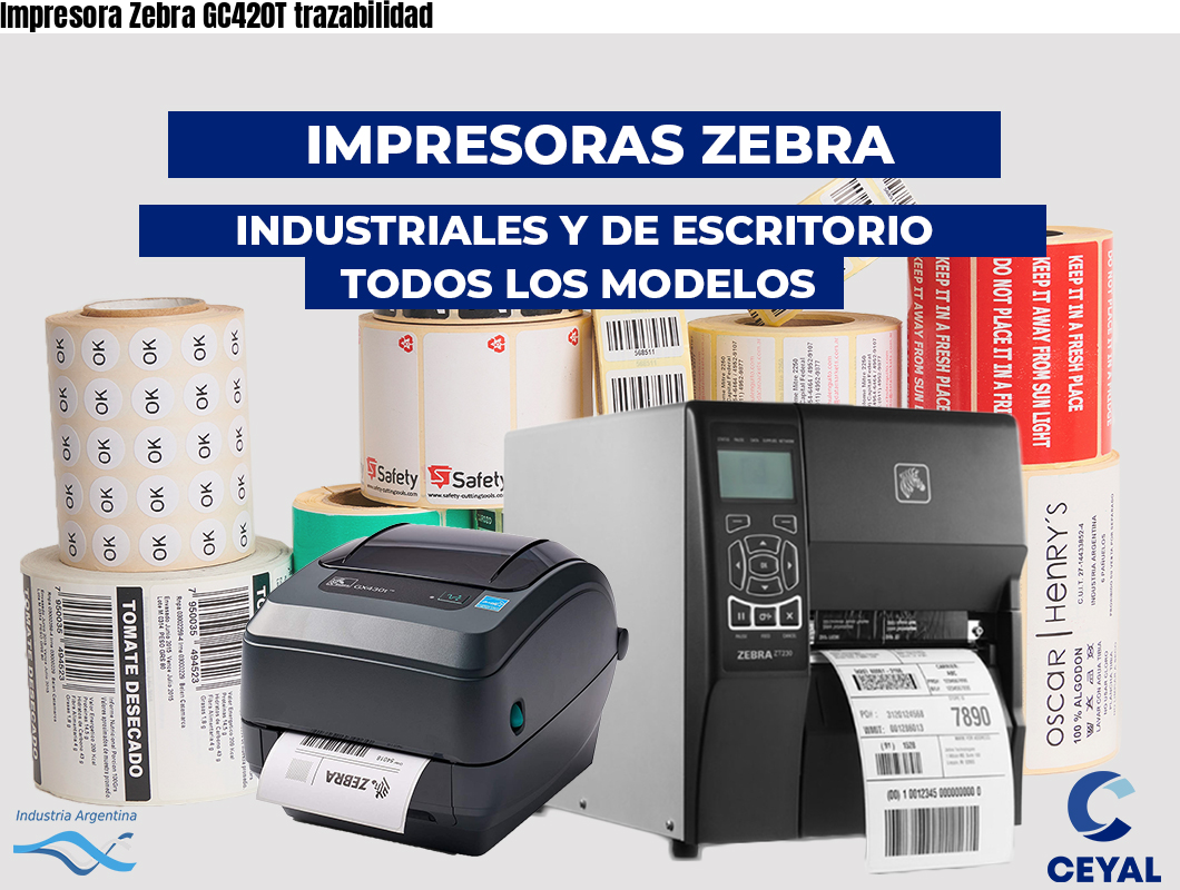 Impresora Zebra GC420T trazabilidad