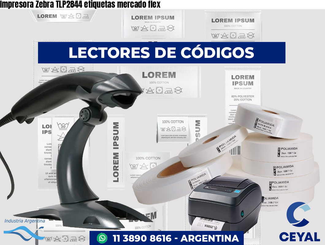 Impresora Zebra TLP2844 etiquetas mercado flex
