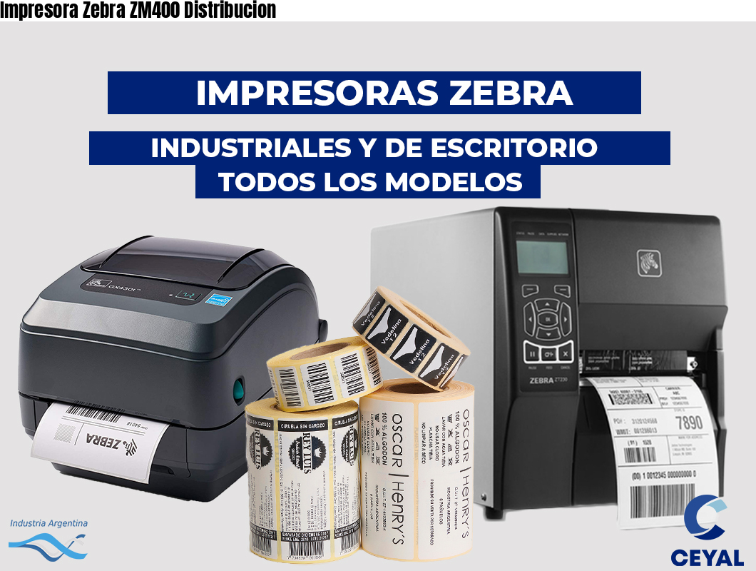 Impresora Zebra ZM400 Distribucion