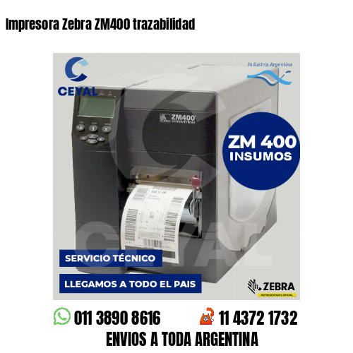 Impresora Zebra ZM400 trazabilidad