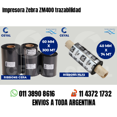 Impresora Zebra ZM400 trazabilidad