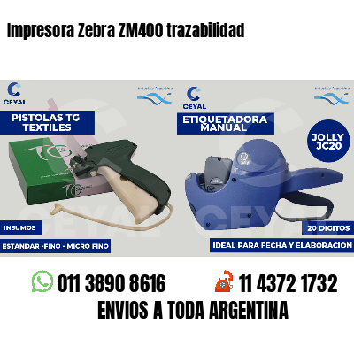 Impresora Zebra ZM400 trazabilidad