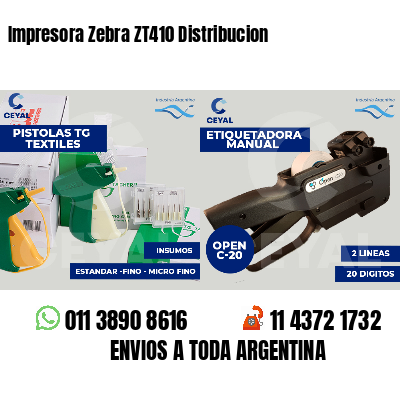 Impresora Zebra ZT410 Distribucion