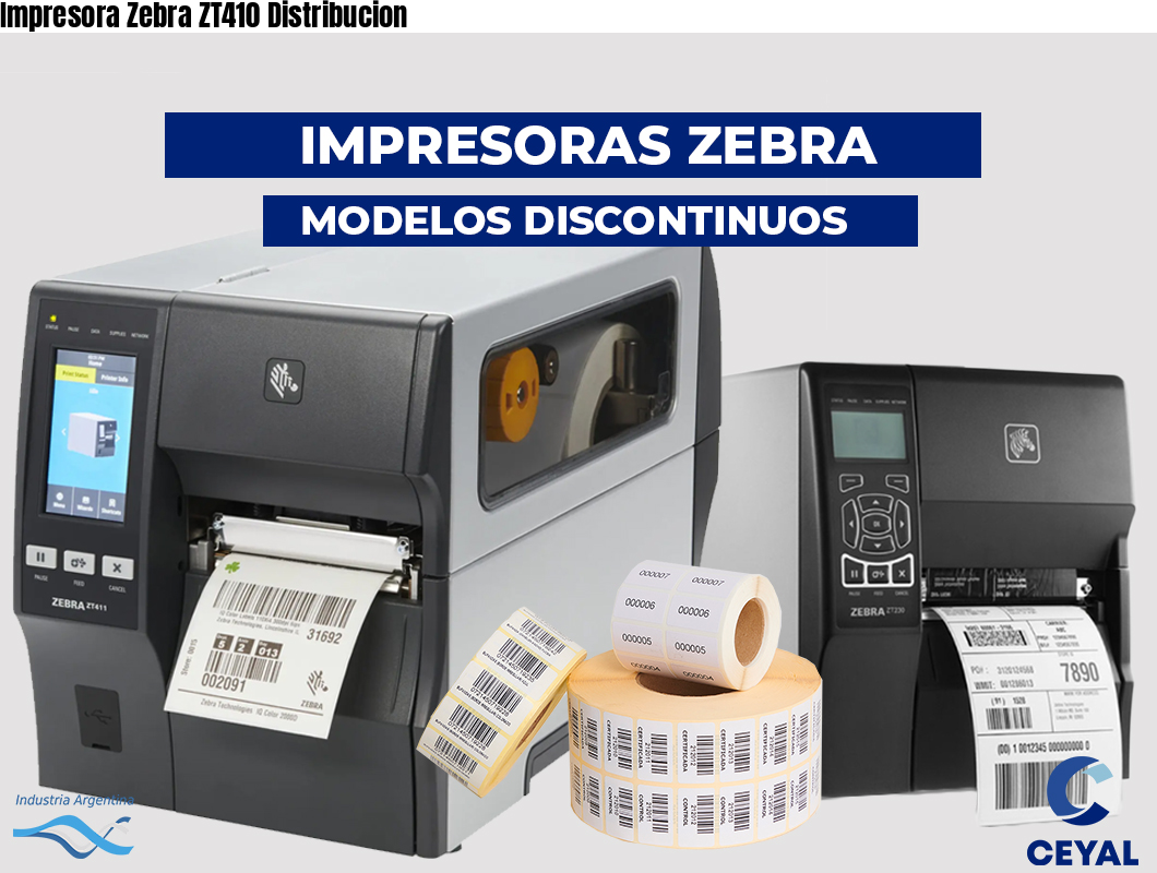 Impresora Zebra ZT410 Distribucion