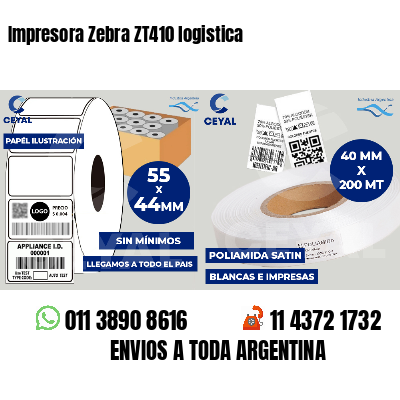 Impresora Zebra ZT410 logistica