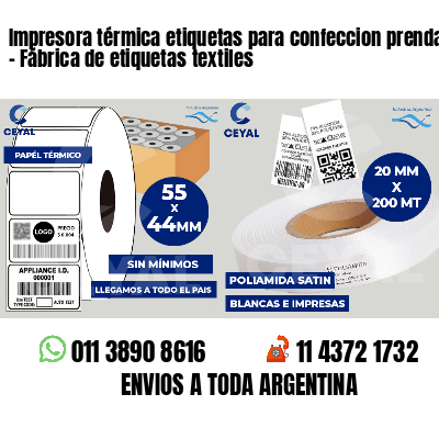 Impresora térmica etiquetas para confeccion prendas - Fábrica de etiquetas textiles