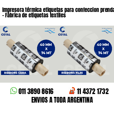Impresora térmica etiquetas para confeccion prendas - Fábrica de etiquetas textiles