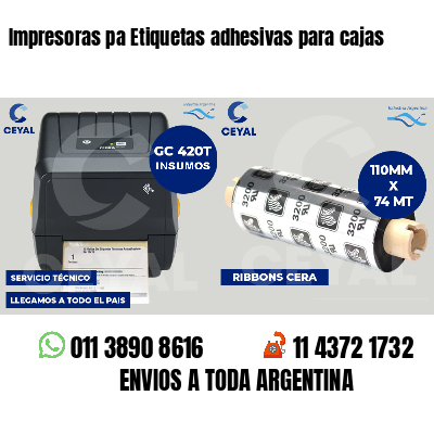 Impresoras pa Etiquetas adhesivas para cajas