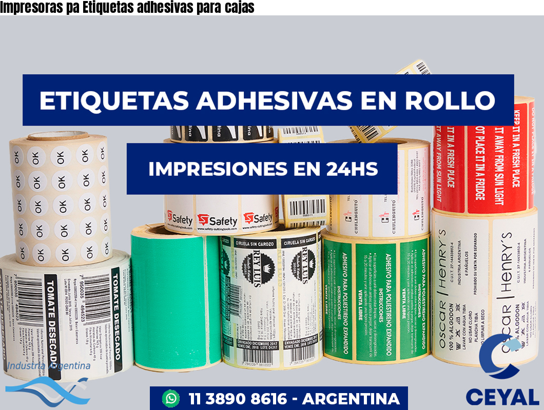 Impresoras pa Etiquetas adhesivas para cajas