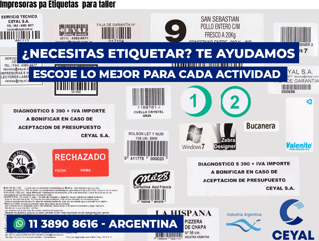Impresoras pa Etiquetas  para taller 