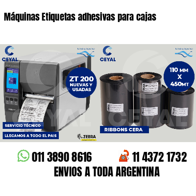 Máquinas Etiquetas adhesivas para cajas