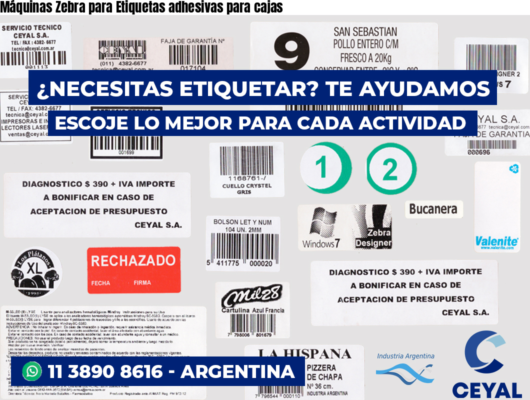 Máquinas Zebra para Etiquetas adhesivas para cajas