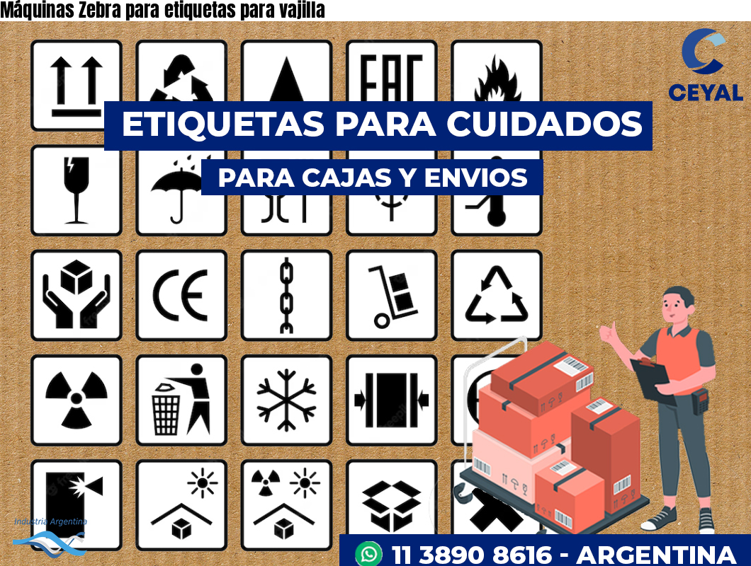 Máquinas Zebra para etiquetas para vajilla