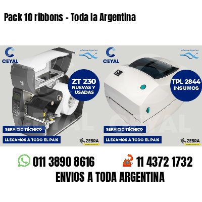 Pack 10 ribbons - Toda la Argentina