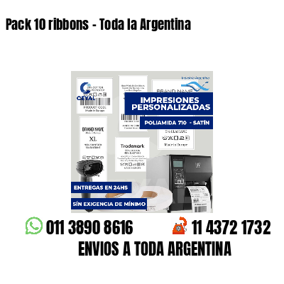 Pack 10 ribbons - Toda la Argentina