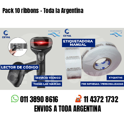 Pack 10 ribbons - Toda la Argentina