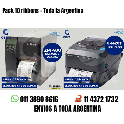 Pack 10 ribbons - Toda la Argentina