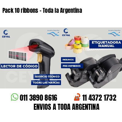 Pack 10 ribbons - Toda la Argentina