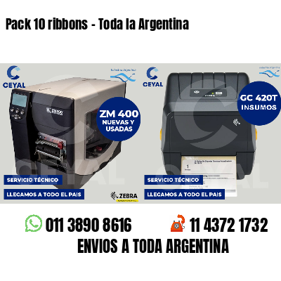 Pack 10 ribbons - Toda la Argentina