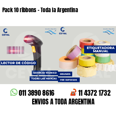Pack 10 ribbons - Toda la Argentina