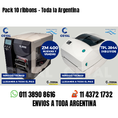 Pack 10 ribbons - Toda la Argentina