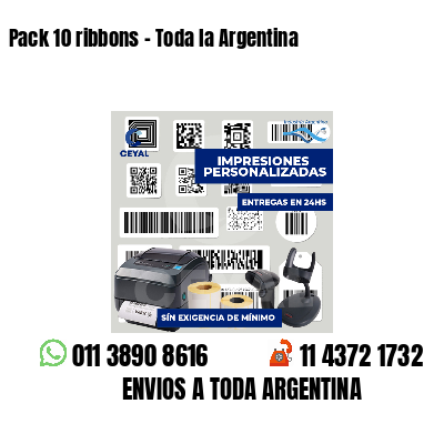 Pack 10 ribbons - Toda la Argentina