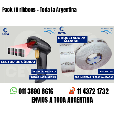 Pack 10 ribbons - Toda la Argentina