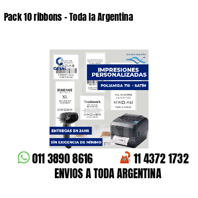 Pack 10 ribbons - Toda la Argentina
