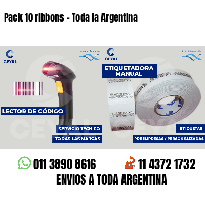 Pack 10 ribbons - Toda la Argentina