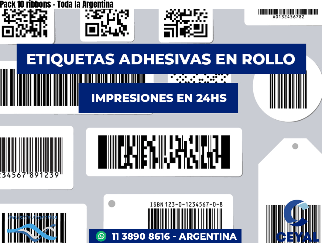 Pack 10 ribbons - Toda la Argentina
