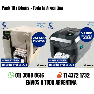 Pack 10 ribbons - Toda la Argentina