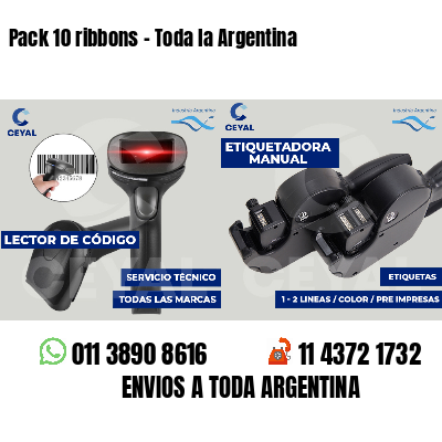 Pack 10 ribbons - Toda la Argentina